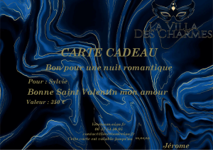 carte cadeau personnalisable à réserver sur le site .